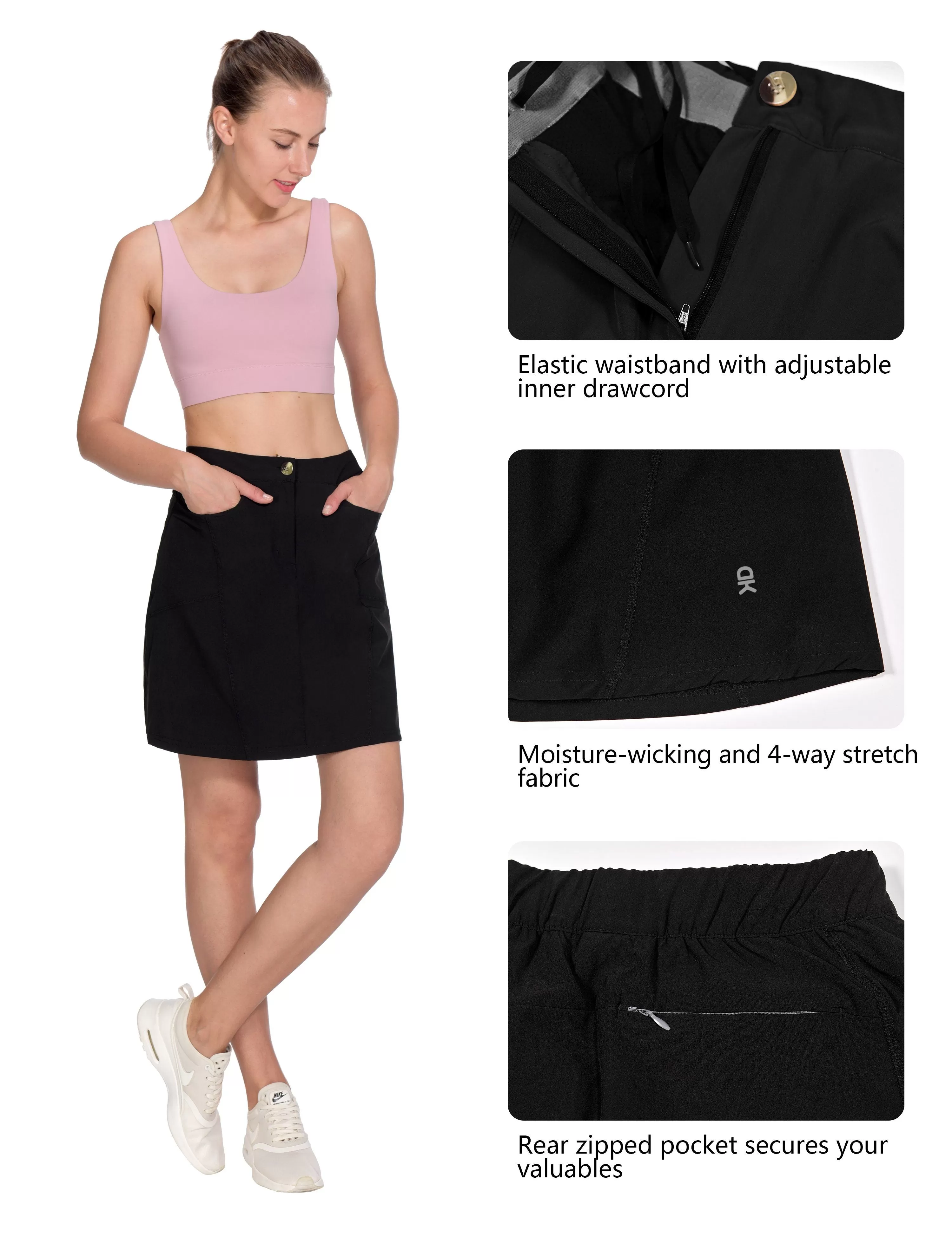 Women's Athletic Skort Build-in Shorts UPF 50 