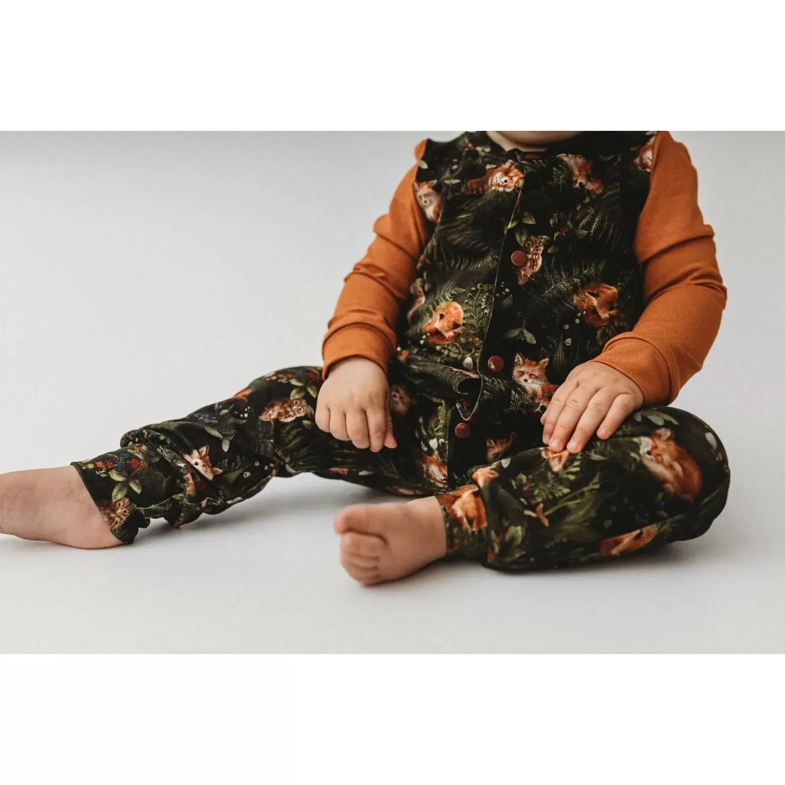 Woodland Fox Long Leg Popper Romper