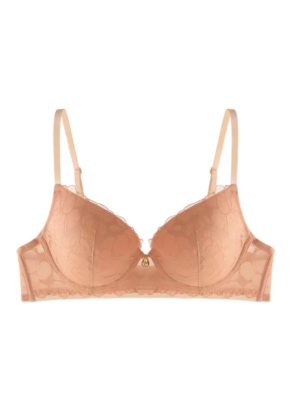 ZARINA Flower Lace Push-Up Demi Bra