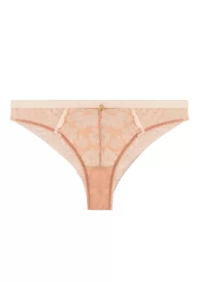 ZARINA Plus Lace Comfortable Dotted Mesh Tanga Briefs